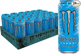Monster Energy Ultra Blue, Sugar Free Energy Drink, 16 Ounce (Pack of 24) 240ml can