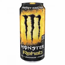 Monster Energy Rehab Tea + Lemonade + Energy, Energy Iced Tea, 15.5 Ounce (Pack of 24) 458ml can